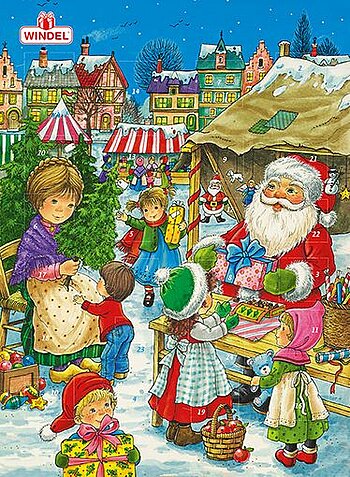 Weckt nostalgische Gefühle: ein Schokoadventskalender aus dem Hause Windel
