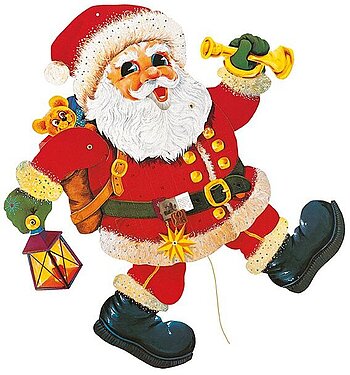 Seit fast 40 Jahren im Windel-Sortiment: der bewegliche Adventskalender im Weihnachtsmann-Design